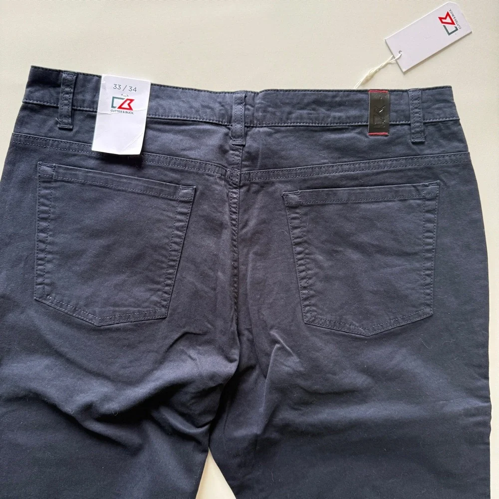 Cutter & Buck Men’s Voyager Chino Pants in Liberty Navy NWT 33X34